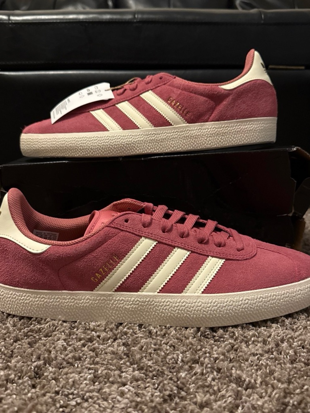 adidas Gazelle Suede Sneakers - Rose Pink / Cream
